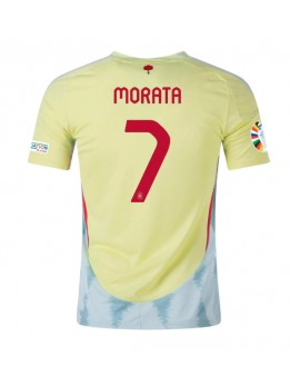 Spanien Alvaro Morata #7 Replika Borta Kläder EM 2024 Kortärmad